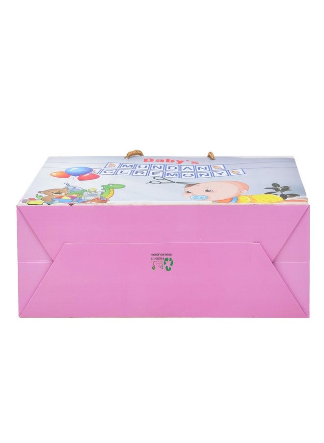 PPJ ® MUNDAN CEREMONY/MUNDAN SANSKAR/BABY'S FIRST HAIR CUT/SHAVING OF BABY'S HAIR (10 Pcs.) PAPER CARRY BAG, 16 Inch X 12 Inch X 4 Inch RETURN GIFTS/GIFT BAGS/GIFT COVERS (LARGE) (Pack of 10) - Image 4